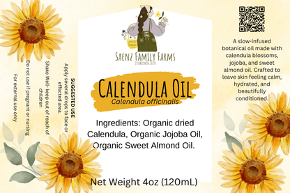 Organic Calendula Oil, 4oz
