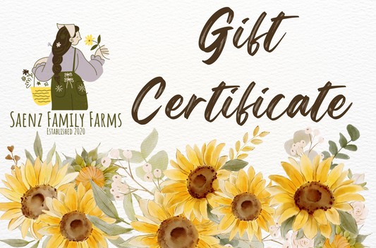 Saenz Family Farms Gift Card